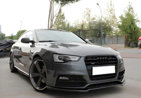 Audi A5 2007–2015 Front lipspoiler DPT (til S-Line, 2011-2015, sort højglans) foto 1
