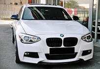 BMW 1-serie F20/F21 2011–2019 DPT V-3 front lipspoiler (til M Performance Style, sort højglans) foto 3