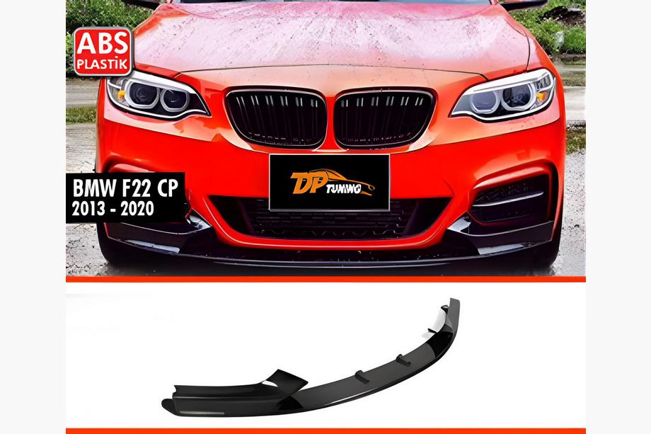 BMW 2-serie F22/F23 2014–2021 DPT V-1 front læbespoiler (til M Performance, sort højglans) Image