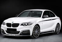 BMW 2-serie F22/F23 2014–2021 Front lipspoiler DPT V-2 (til M Performance, blank sort) foto 1