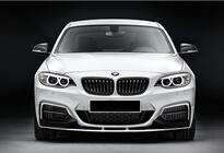 BMW 2-serie F22/F23 2014–2021 Front lipspoiler DPT V-2 (til M Performance, blank sort) foto 2