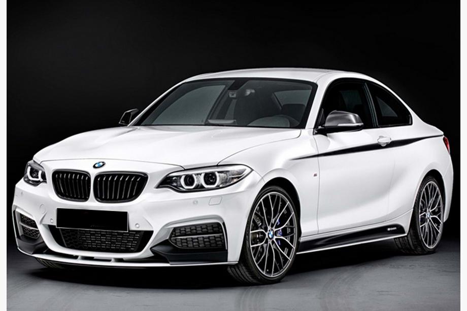 BMW 2-serie F22/F23 2014–2021 Front lipspoiler DPT V-2 (til M Performance, blank sort) Image