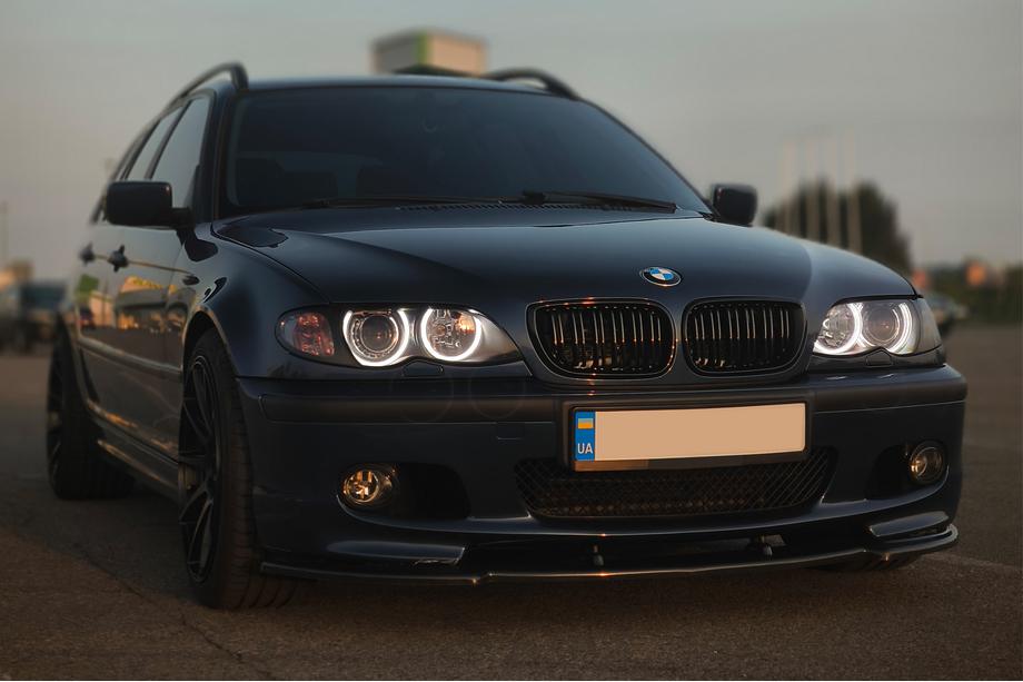 BMW 3-serie E46 1998–2006 DPT V-1 frontlip (til M Sport, sort højglans) Foto 3