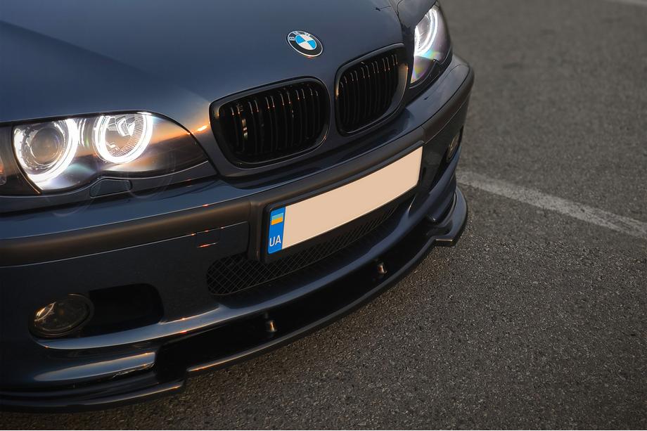 BMW 3-serie E46 1998–2006 DPT V-1 frontlip (til M Sport, sort højglans) Foto 4