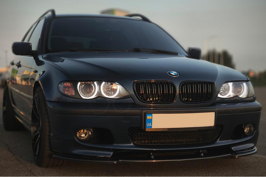 BMW 3-serie E46 1998–2006 DPT V-1 frontlip (til M Sport, sort højglans) Foto 5