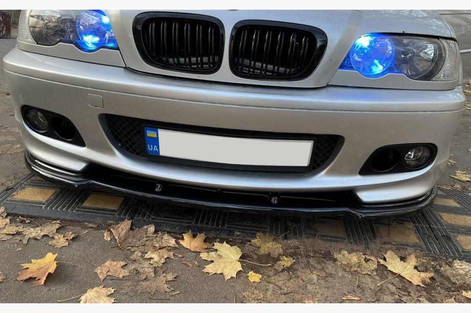 BMW 3-serie E46 1998–2006 DPT V-1 frontlip (til M Sport, sort højglans) Foto 11