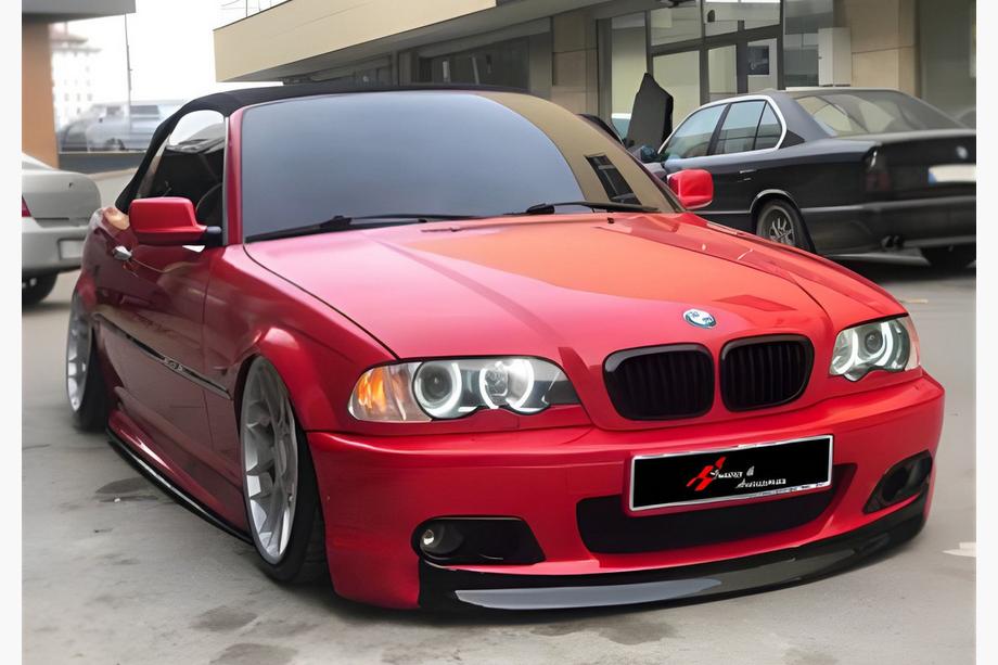 BMW 3-serie E46 1998–2006 Front lipspoiler DPT V-2 (til M Sport, blank sort) Foto 2