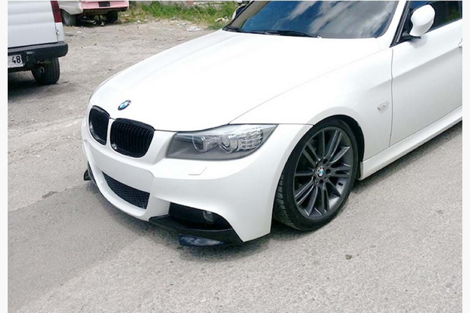 BMW 3-serie E90/E91 2005–2011 Front splitter-flaps DPT (til E90 M-Sport 2008-2011, blank sort, 2 stk) Foto 1