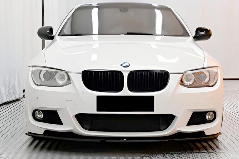 BMW 3-serie E92/E93 2006–2013 DPT front læbe (til M-Sport 2010-2013, blank sort) Foto 1