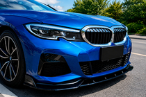 BMW 3-serie G20/G21 2018– Front lip-splitter DPT V-2 (til M Technic, blank sort) foto 1