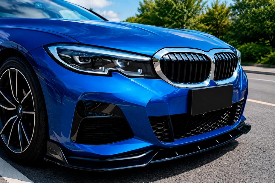 BMW 3-serie G20/G21 2018– Front lip-splitter DPT V-2 (til M Technic, blank sort) Image