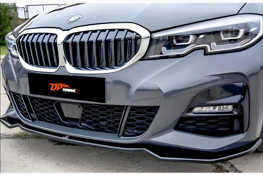 BMW 3-serie G20/G21 2018– Front læbesplitter DPT V-2 (blank sort) Foto 1