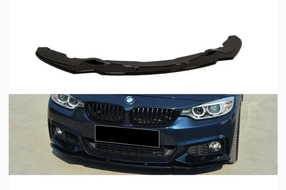 BMW 4-serie F32/F33/F36 2012–2020 Frontlip DPT V-2 (til M-Sport, blank sort) Foto 4