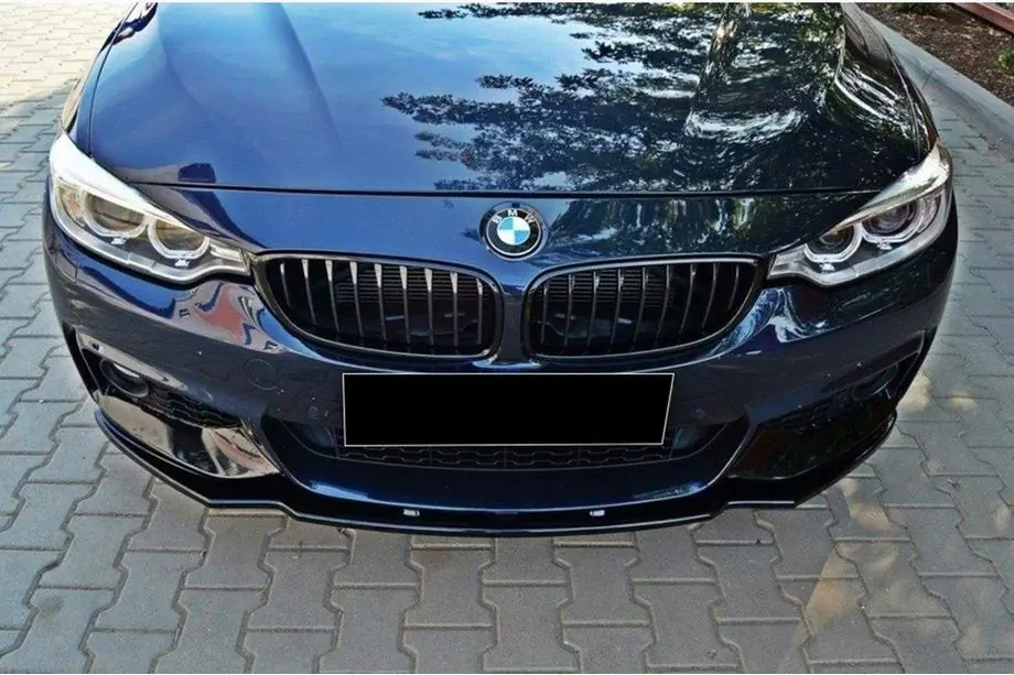 BMW 4-serie F32/F33/F36 2012–2020 Frontlip DPT V-2 (til M-Sport, blank sort) Foto 3
