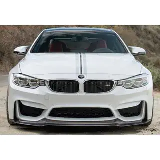 DPT V-4 front læbespoiler (til M4, blank sort) foto 2