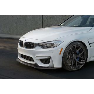 DPT V-4 front læbespoiler (til M4, blank sort) BMW 4-serie F32/F33/F36 2012–2020 foto 1