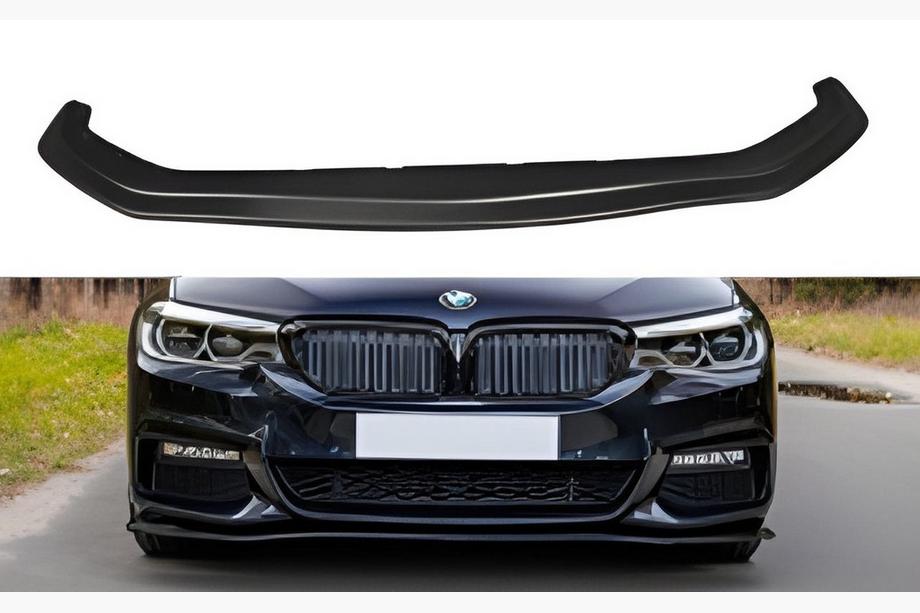 BMW 5-serie G30/G31 2017–2023 DPT V-2 front læbespoiler (2017-2020, sort højglans) Image