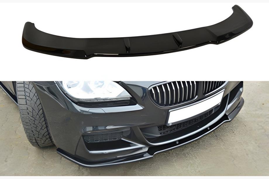 BMW 6-serie F12/F13/F06 2011–2018 DPT front lip-splitter (til M Performance, sort højglans) Foto 1