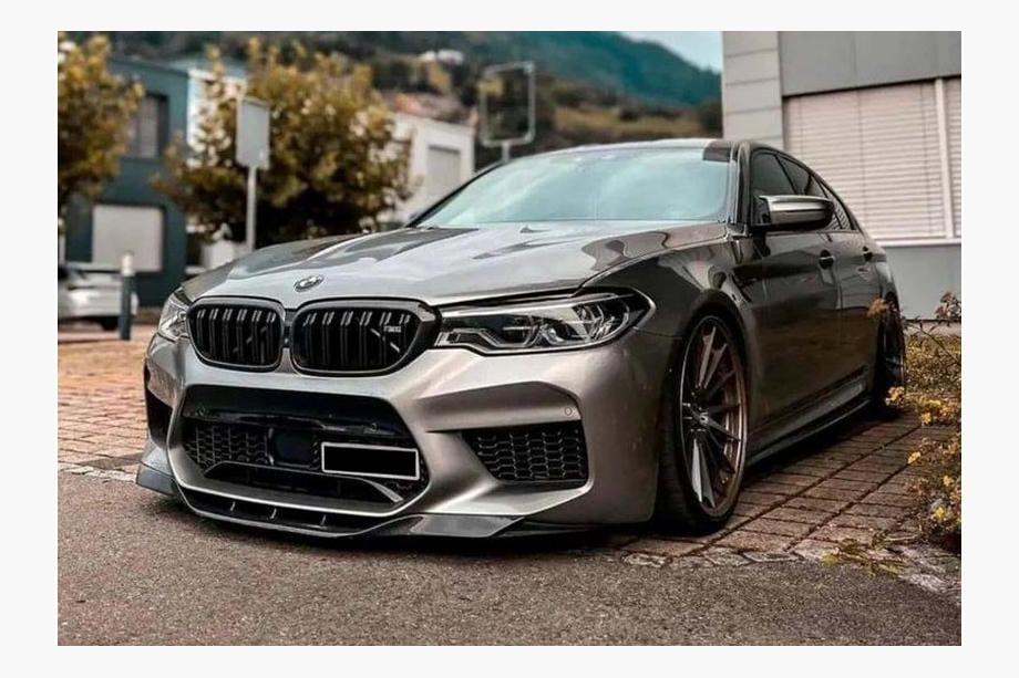 BMW 5-serie G30/G31 2017–2023 DPT front lip (til M5, 2017-2020, sort højglans) Foto 3
