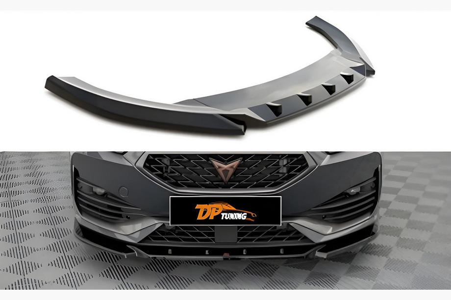 Seat Leon 2020– DPT front læbespoiler (til Cupra, sort højglans) Foto 1