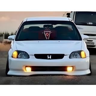 Front lip spoiler DPT V-1 (sort højglans) Honda Civic 1995–2001