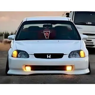 Front lip spoiler DPT V-1 (sort højglans) Honda Civic 1995–2001 foto 1