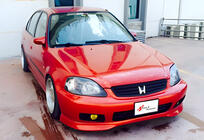 Honda Civic 1995–2001 Front læbesplitter DPT V-2 (blank sort) foto 2