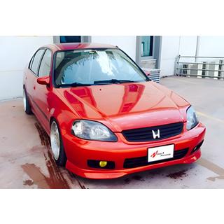 Front læbesplitter DPT V-2 (blank sort) Honda Civic 1995–2001 foto 2