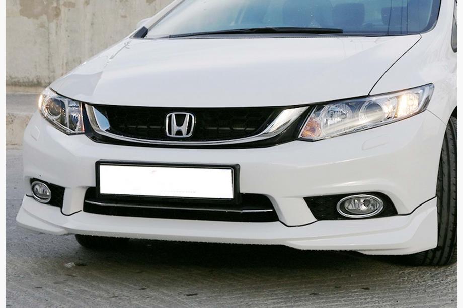 Honda Civic Sedan IX 2011–2016 Front læbespoiler til kofanger DPT (klar til lakering) Foto 1