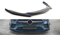 Mercedes A-klasse W177 2018– Front læbesplitter DPT V-2 (blank sort) foto 1