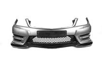 Mercedes C-class W204 2007–2015 Front kofangerlæbe DPT V2 (2011-2015, blank sort) foto 3