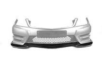 Mercedes C-class W204 2007–2015 Front kofangerlæbe DPT V2 (2011-2015, blank sort) foto 2
