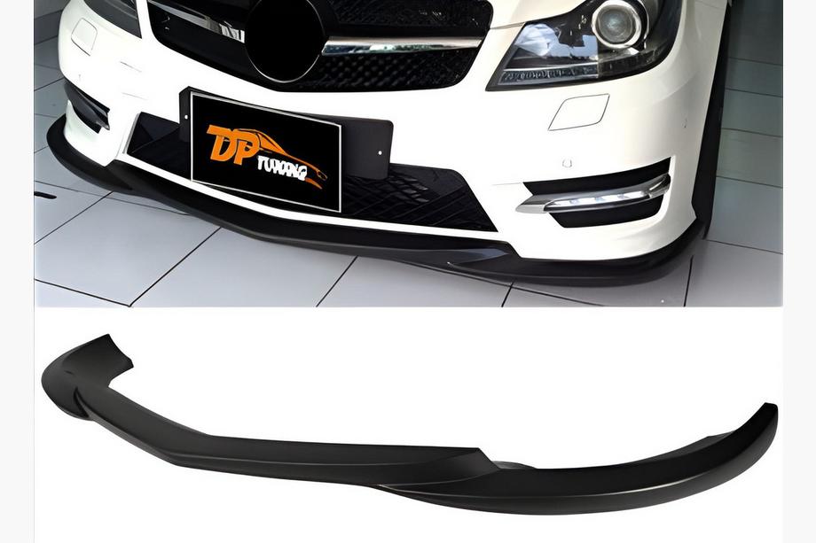 Mercedes C-class W204 2007–2015 Front kofangerlæbe DPT V2 (2011-2015, blank sort) Image