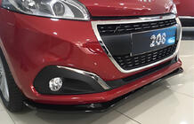 Peugeot 208 2012–2019 DPT front kofangerlæbe (højglans sort) foto 1