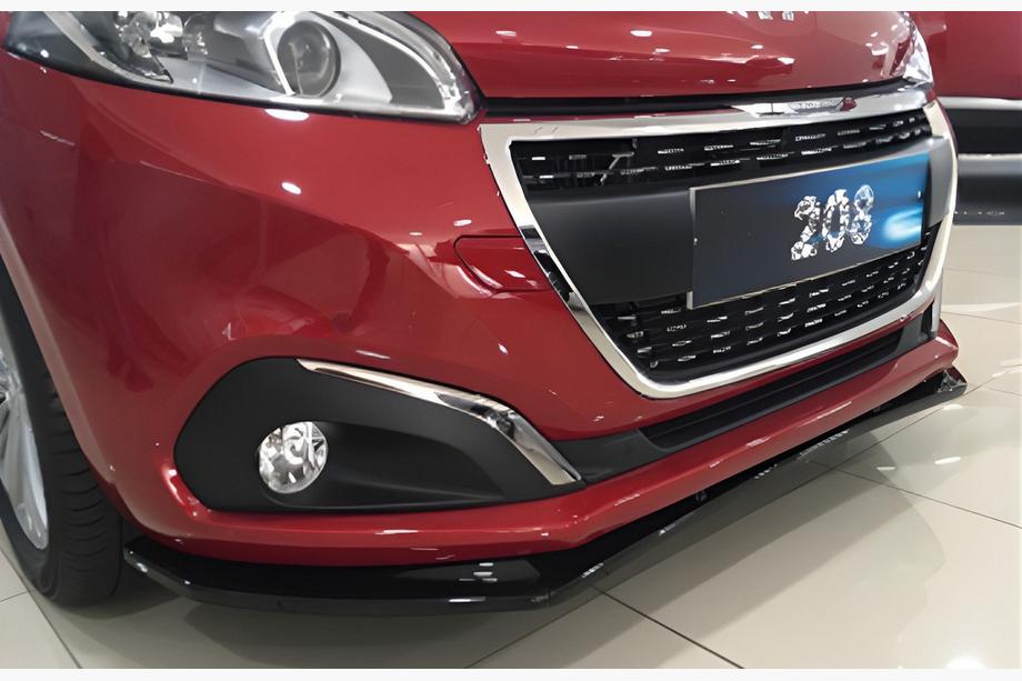 Peugeot 208 2012–2019 DPT front kofangerlæbe (højglans sort) Image
