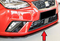 Seat Ibiza 2010–2017 Front læbespoiler til kofanger DPT V-4 (blank sort) foto 4