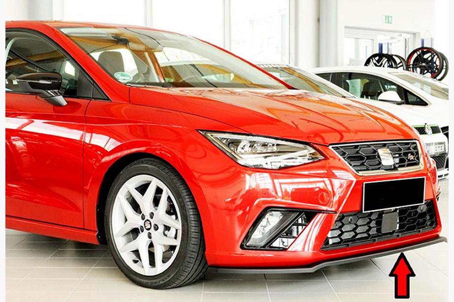 Seat Ibiza 2010–2017 Front læbespoiler til kofanger DPT V-4 (blank sort) Image