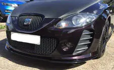 Seat Leon 2005–2012 DPT frontlæbe (til Cupra, blank sort) foto 2
