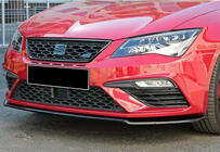Seat Leon 2013–2020 Front læbesplitter DPT (Cupra, 2017-2020, blank sort) foto 1