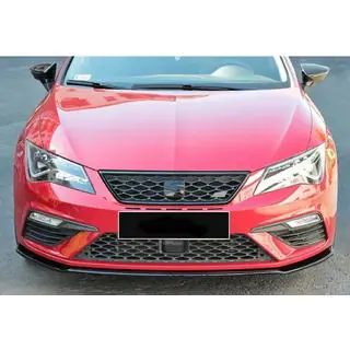 Front læbesplitter DPT (Cupra, 2017-2020, blank sort) foto 2