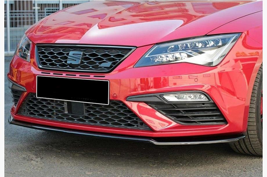 Seat Leon 2013–2020 Front læbesplitter DPT (Cupra, 2017-2020, blank sort) Image