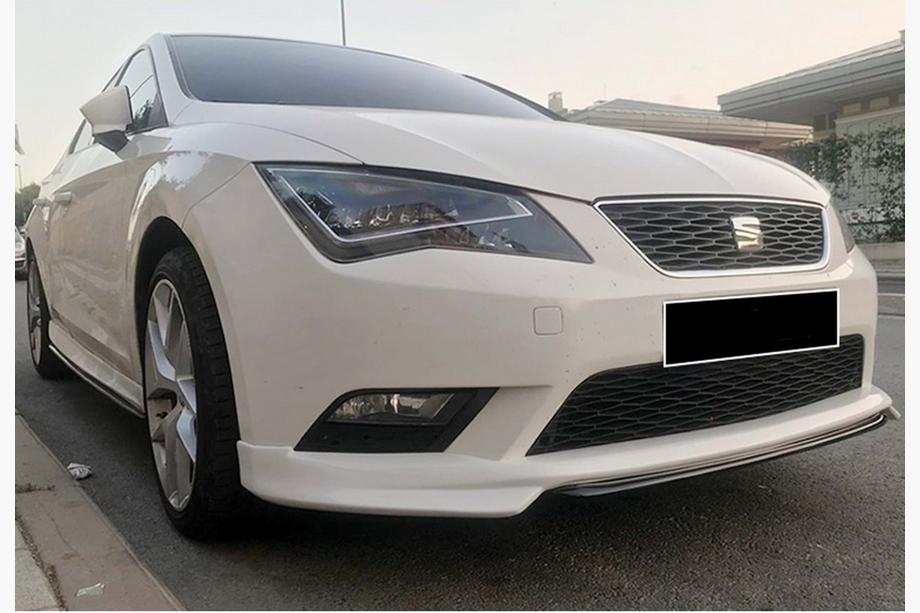 Seat Leon 2013–2020 DPT V-1 front lipspoiler (2013-2016, til lakering) Image