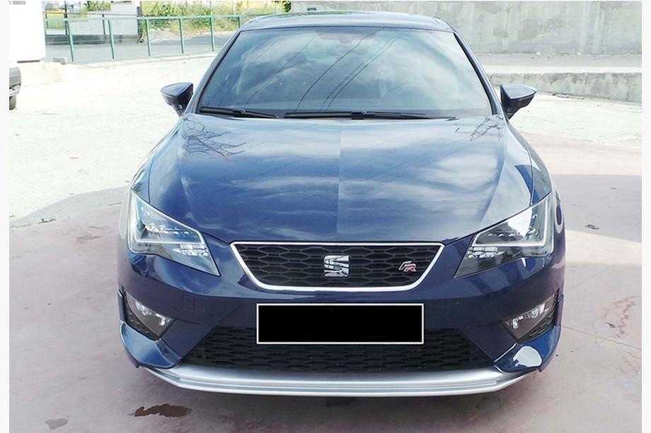 Seat Leon 2013–2020 Front læbespoiler DPT V-2 (2013-2016, blank sort) Image