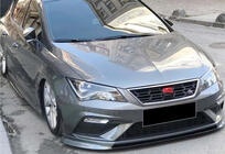 Seat Leon 2013–2020 DPT V-2 front læbespoiler (2017-2020, sort højglans) foto 1
