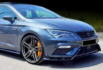 Seat Leon 2013–2020 Front læbespoiler DPT V-3 (2017-2020, blank sort) foto 2