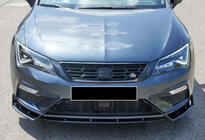 Seat Leon 2013–2020 Front læbespoiler DPT V-3 (2017-2020, blank sort) foto 3
