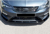 Seat Leon 2013–2020 Front læbespoiler DPT V-3 (2017-2020, blank sort) foto 1