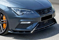Seat Leon 2013–2020 Front læbespoiler DPT V-3 (2017-2020, blank sort) foto 4