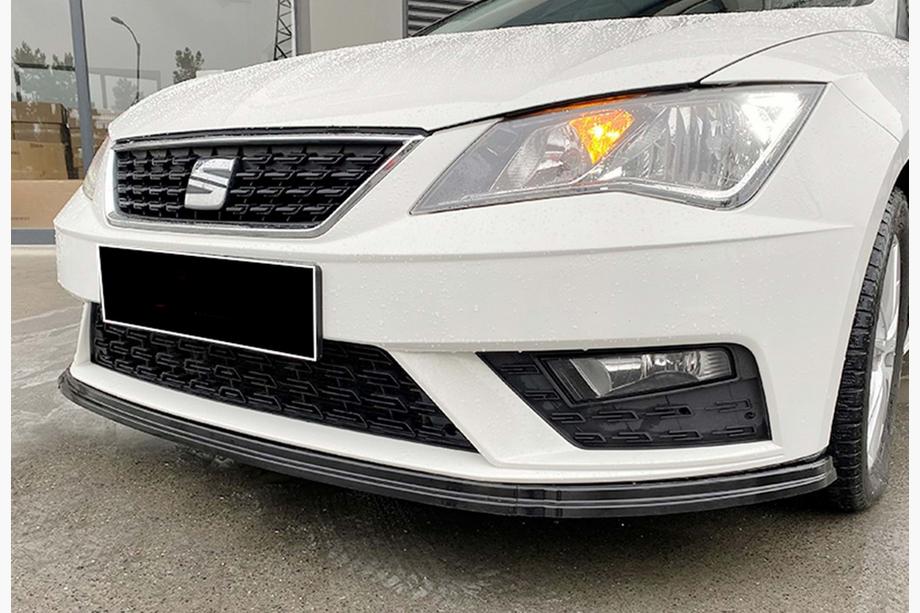 Seat Leon 2013–2020 Front læbespoiler DPT V-4 (2017-2020, sort blank) Image
