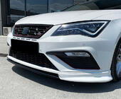 Seat Leon 2013–2020 DPT V-3 front lipspoiler (2013-2016, blank højglans) foto 1